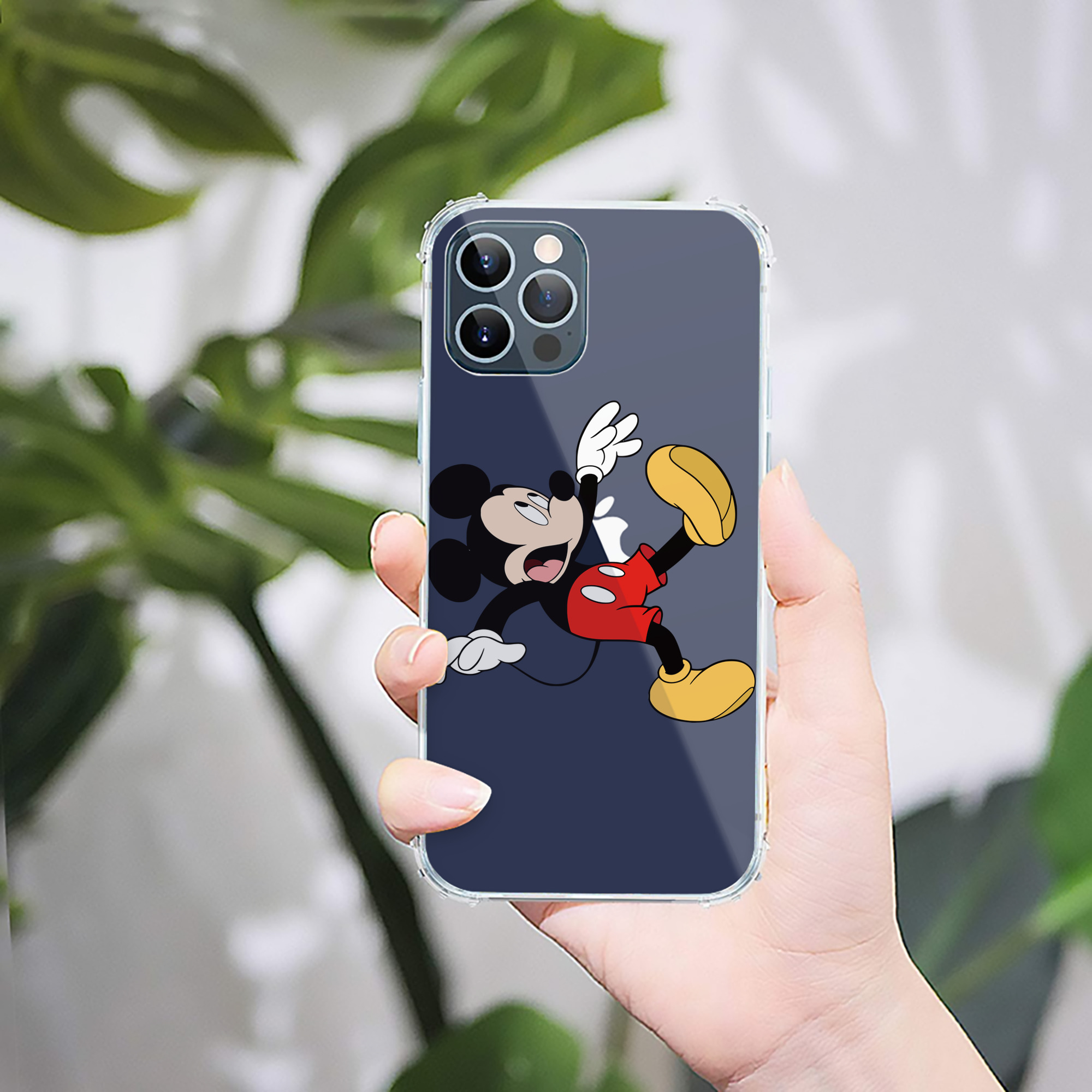 （画像用） ミッキーマウス Mickey Mouse 【iPhone 12シリーズ対応】透明スマホケース（クリアソフトケース）